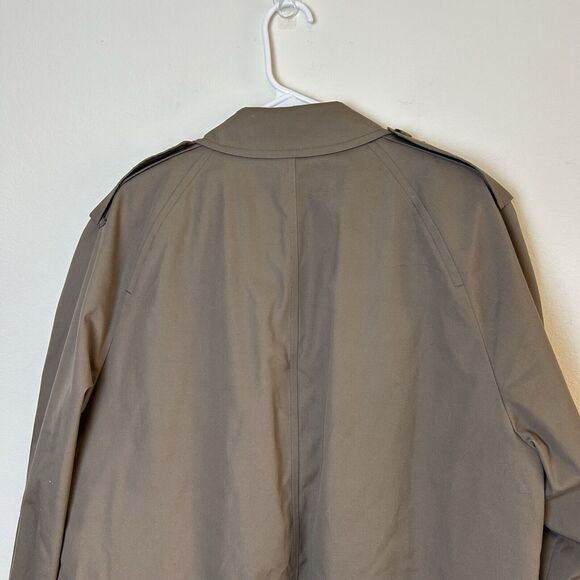 London Fog Maincoats Trench Coat Men’s 44R Khaki Tan Lined Gorpcore Old Money - Picture 11 of 15